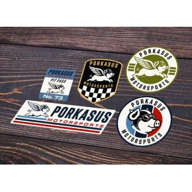 Porkasus Retro Sticker Sheet